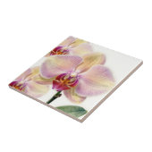 Carreau Fleur d'orchidée violette pastel élégante (Côté)