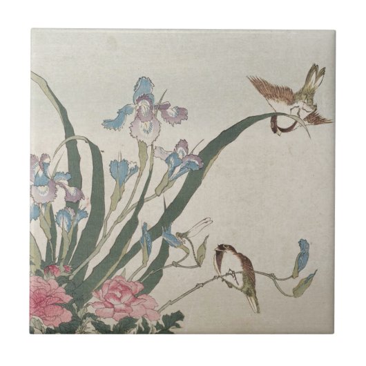 Carreau Fleur et oiseaux (Devant)