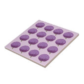 Carreau Fleur florale d'Allium pourpre (Côté)