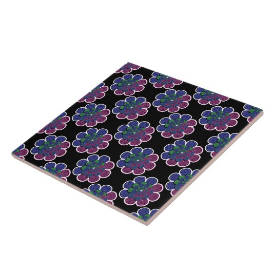 Carreau Fleur fractale (Côté)