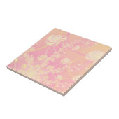 Carreau Fleur fractale rose pastel Rose (Côté)