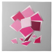 Carreau Fleur fuchsia Abstraite (Devant)