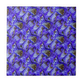 Carreau Fleur Iris Violet / Esthétique / Carrelé / (Devant)