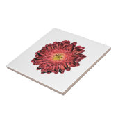 Carreau Fleur marguerite rouge (Côté)