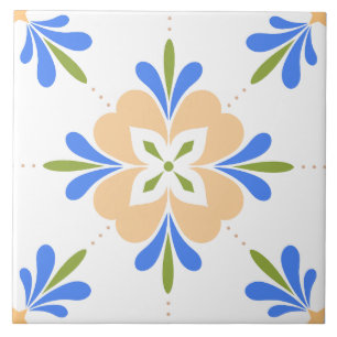 Carreau Fleur méditerranéenne