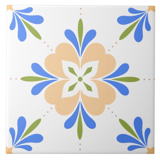 Carreau Fleur méditerranéenne (Devant)
