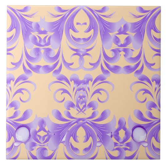 Carreau Fleur océanique : Harmonie violette / Art élégant (Devant)