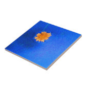 Carreau Fleur orange solitaire (Côté)