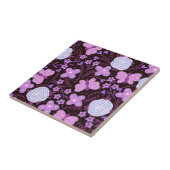 Carreau Fleur papillon rose (Côté)