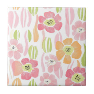 Carreau Fleur pastel rétro (1)