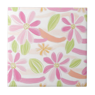 Carreau Fleur pastel rétro (2)