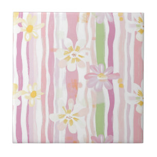 Carreau Fleur pastel rétro (9)