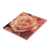 Carreau Fleur Rose de pêche (Côté)