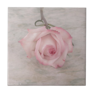 Carreau Fleur rose douce