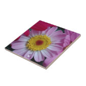 Carreau Fleur rose et jaune (Côté)