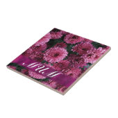 Carreau Fleur rose mère personnalisée (Côté)