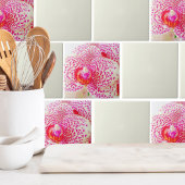 Carreau Fleur rose orchidée moderne