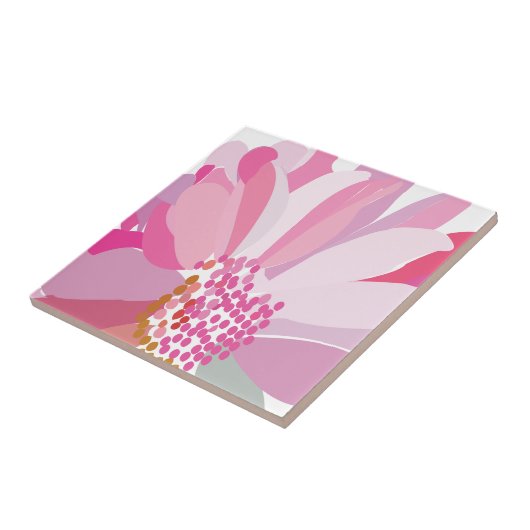 Carreau Fleur rose pâle (Côté)