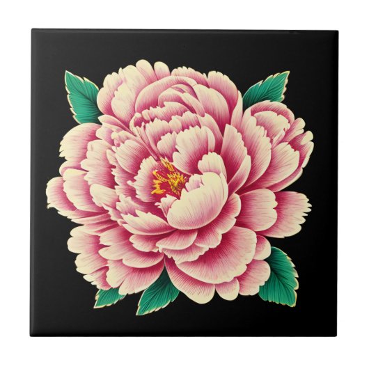 Carreau Fleur rose vintage (Devant)