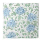 Carreau Fleur sauvage aquarelle bleu vert (Devant)
