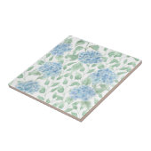 Carreau Fleur sauvage aquarelle bleu vert (Côté)