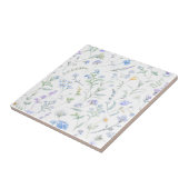 Carreau Fleur sauvage aquarelle bleu violet (Côté)