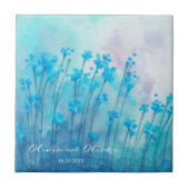 Carreau Fleur sauvage bleu (Devant)