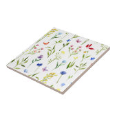 Carreau Fleur sauvage couleur aquarelle (Côté)