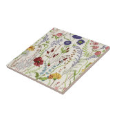 Carreau Fleur sauvage de prairie dessinée à la main de sty (Côté)