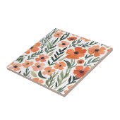Carreau Fleur sauvage en terre cuite Russe Boho Accent mur (Côté)