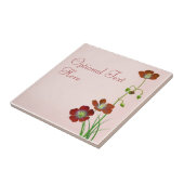 Carreau Fleur sauvage rouge (Côté)