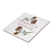 Carreau Fleur sauvage | Terracotta Orange Bohemian Custom (Côté)