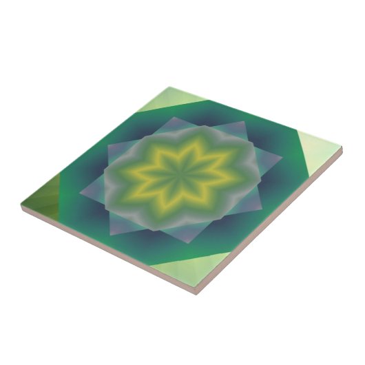 Carreau Fleur sauvage verte (Côté)