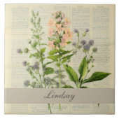 Carreau Fleur sauvage vintage (Devant)