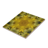 Carreau Fleur soleil éclate dorée (Côté)