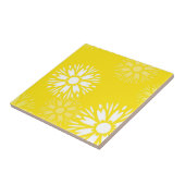 Carreau Fleur super Jaune Fleur Retro Floral (Côté)
