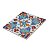 Carreau Fleur turque Iznik Rouge Orange Bleu Blanc Floral (Côté)