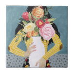 Carreau Fleur Vase Girl<br><div class="desc">Fleur Vase Girl II par Grace Popp. | 141028GG</div>