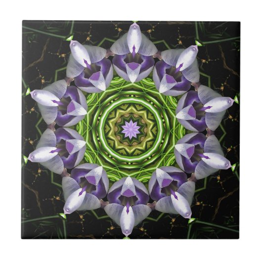 Carreau Fleur violette (Devant)