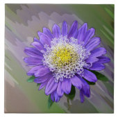 Carreau fleur violette bleue (Devant)