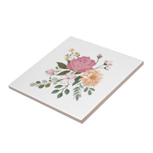 Carreau Fleurs aquarelle