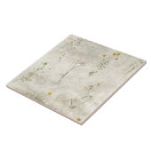 Carreau Fleurs aquarelles rustiques (Côté)