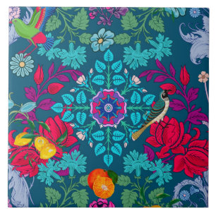 Carreau Fleurs, Art nouveau, style William Morris