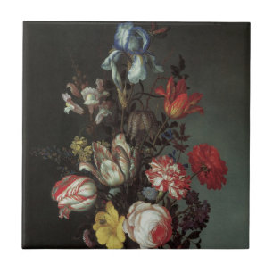 Carreau Fleurs baroques vintages par Balthasar van der Ast