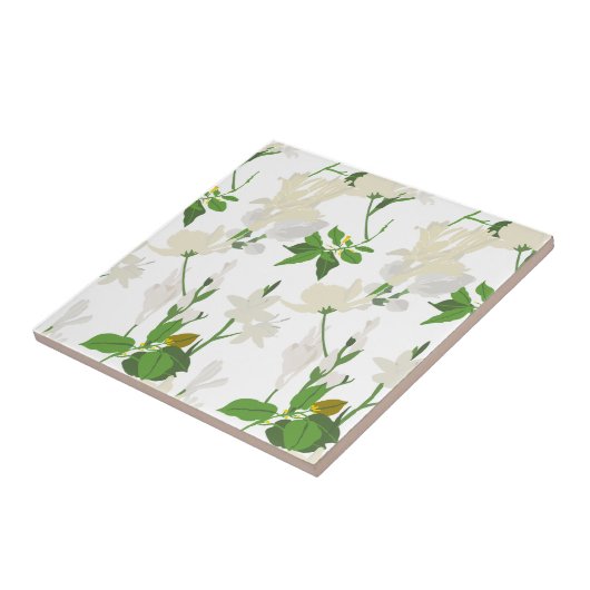 Carreau Fleurs blanches 1 (Côté)