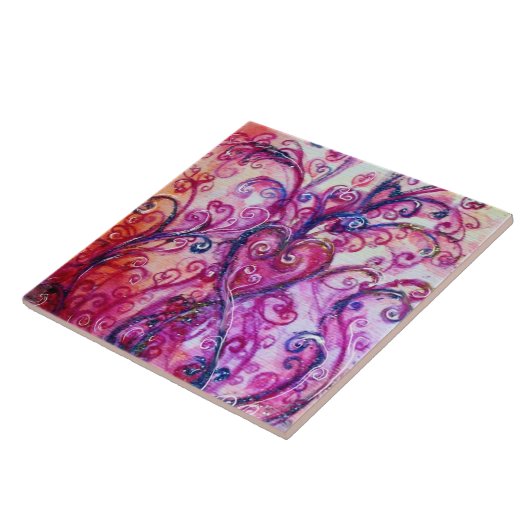 Carreau FLEURS BLANCHES Bleu rose clair (Côté)