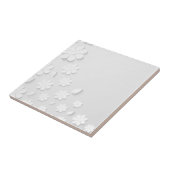 Carreau Fleurs blanches délicates (Côté)