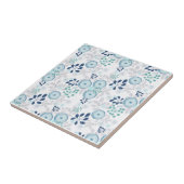 Carreau Fleurs bleu clair (Côté)