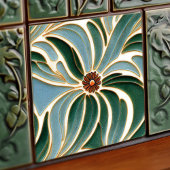 Carreau Fleurs bleues bleues blanches et intemporelles