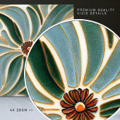 Carreau Fleurs bleues bleues blanches et intemporelles